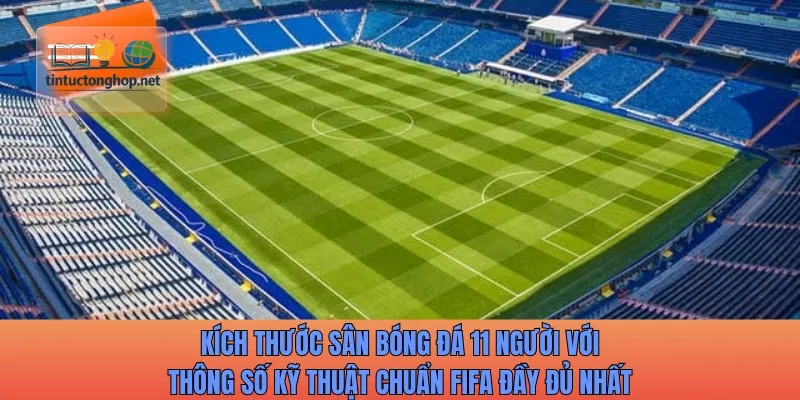 Kích thước sân bóng đá 11 người với thông số kỹ thuật chuẩn FIFA đầy đủ nhất